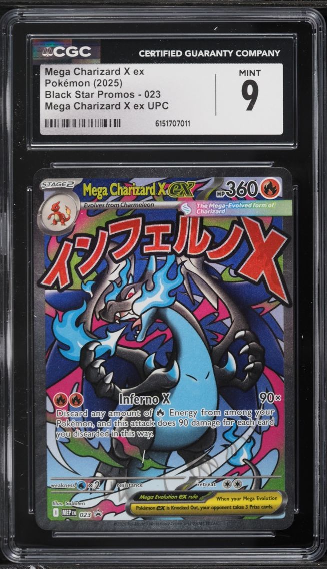 2025 Pokemon Mega Evolution Promo Ultra Premium Full Art Mega Charizard X ex #23 CGC 9 MINT