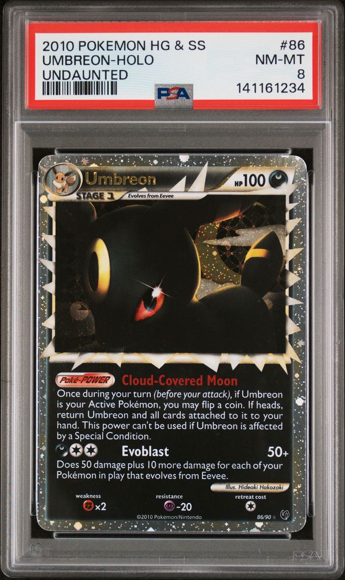 2010 #86 Umbreon-Holo PSA 8 Heartgold & Soulsilver Undaunted