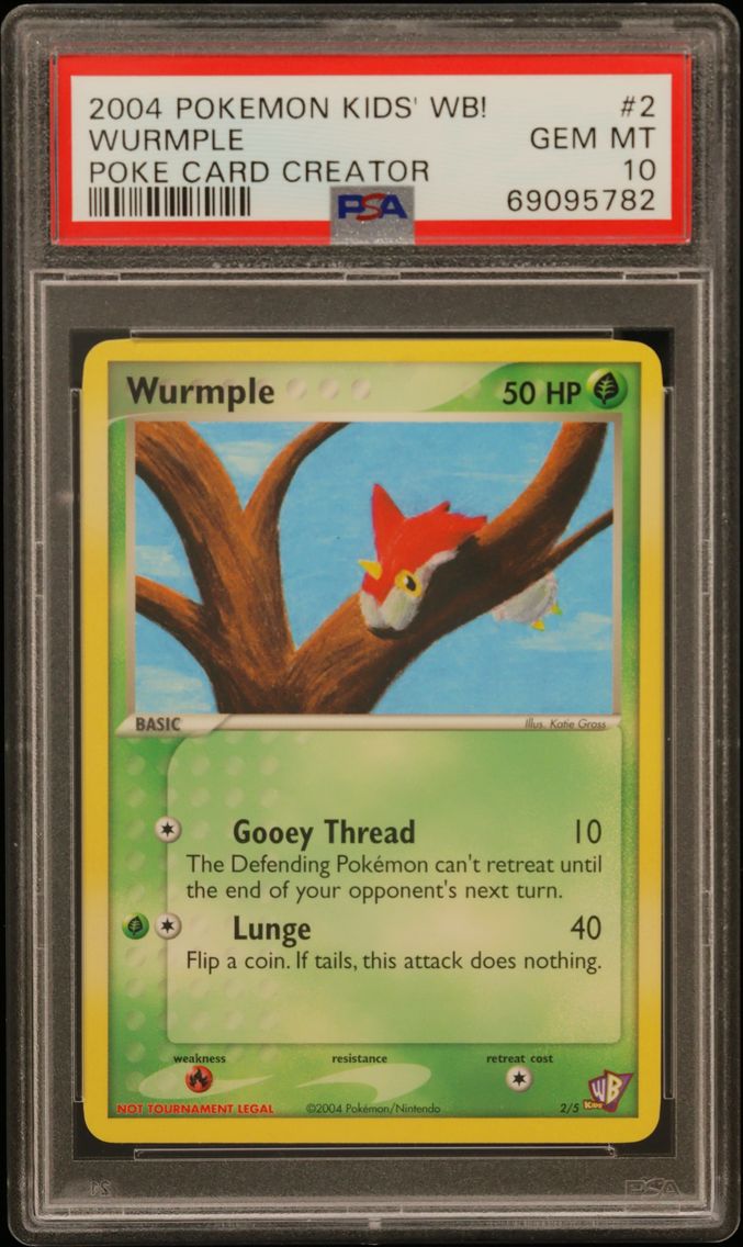 2004 #2 Wurmple PSA 10 Kids' WB! Poke Card Creator