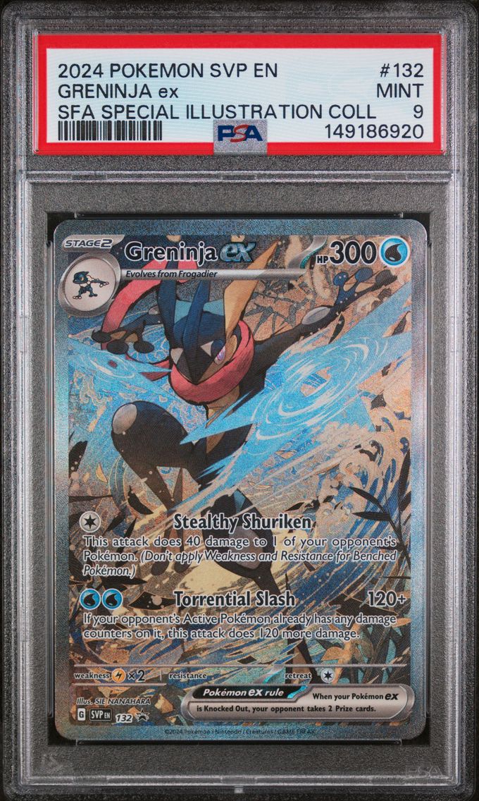 2024 #132 Greninja EX PSA 9 Svp EN-SV Black Star Promo