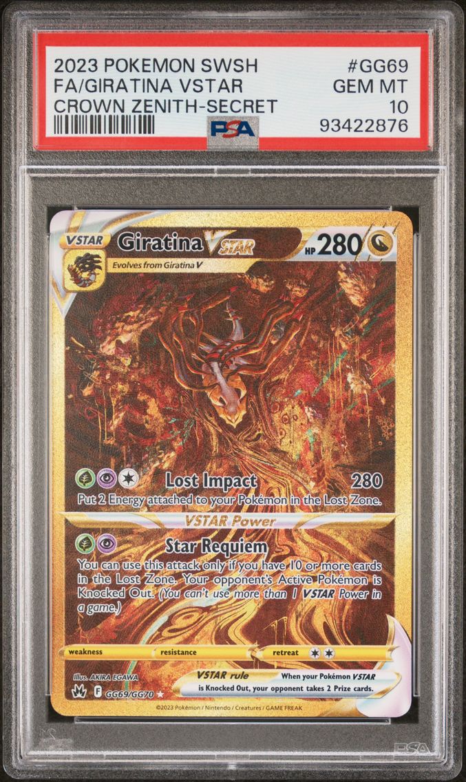2023 #GG69 Full Art/Giratina Vstar PSA 10 Sword and Shield Crown Zenith Pokemon