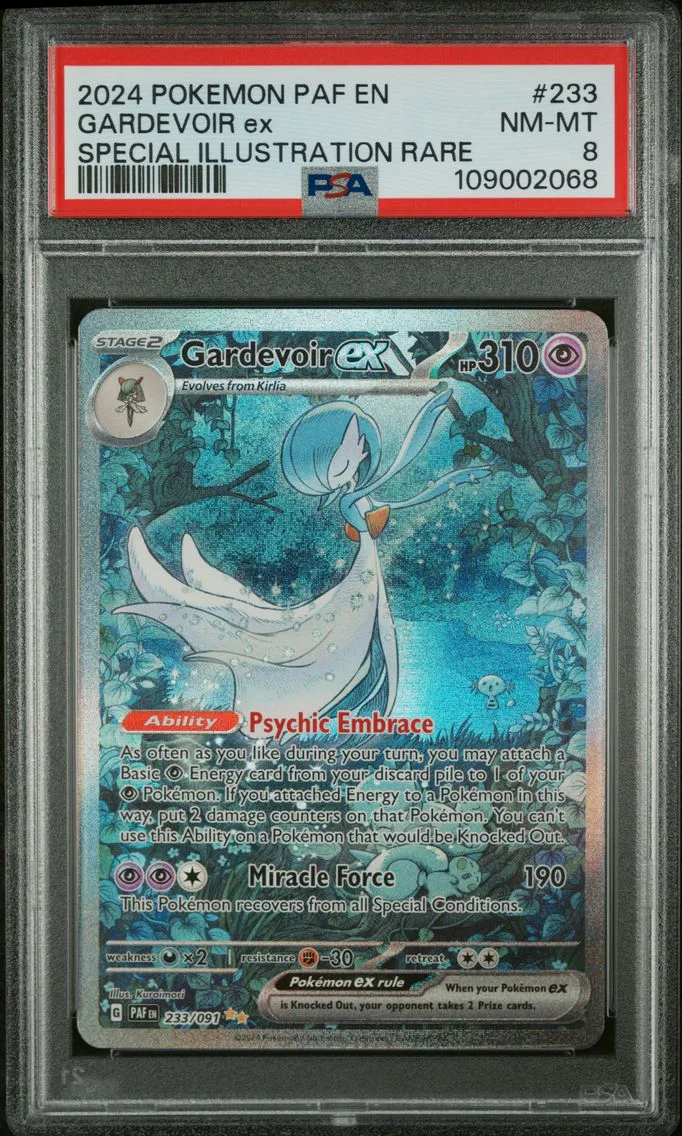 2024 #233 GARDEVOIR EX PSA 8 POKEMON PAF EN-PALDEAN FATES | SPECIAL ILLUSTRATION RARE