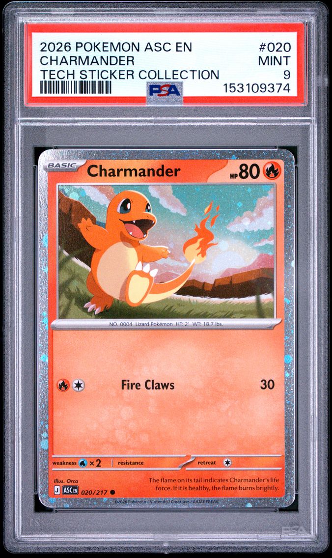 2026 #020 Charmander PSA 9 Asc EN-Ascended Heroes