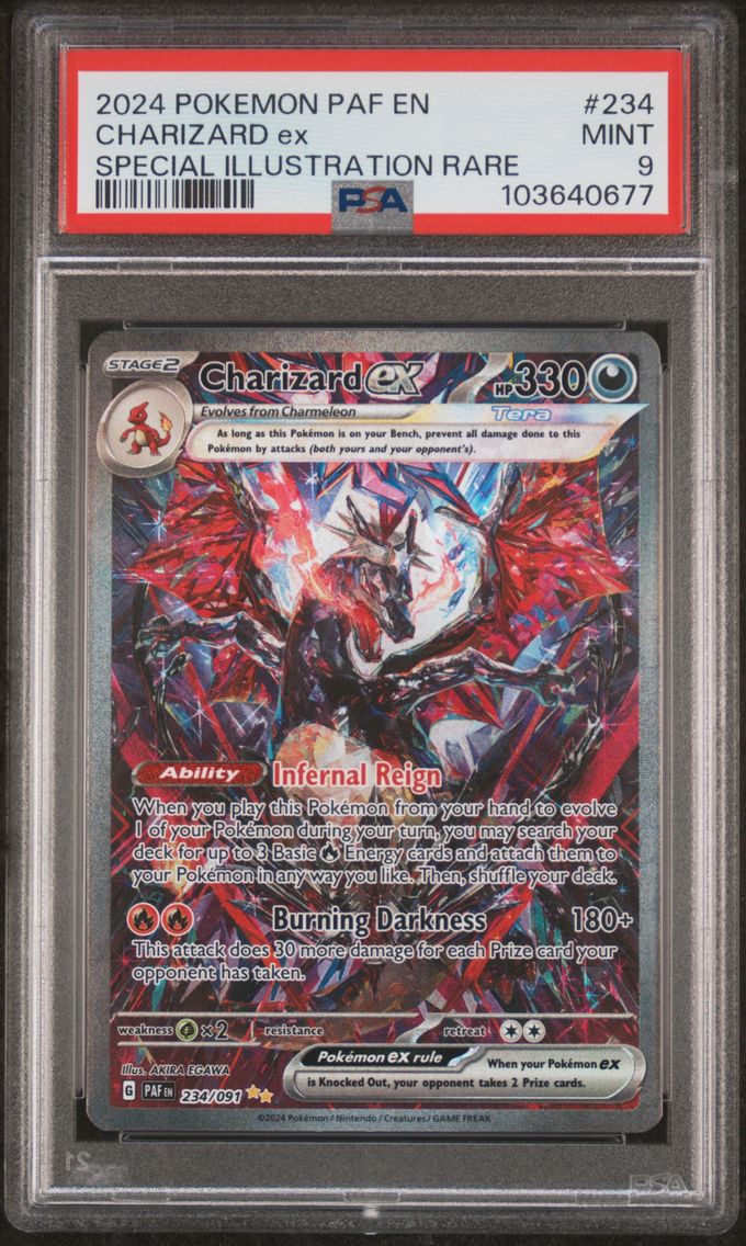 2024 #234/091 Charizard ex PSA 9 Paldean Fates - PAF EN - English Pokemon