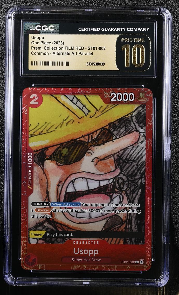 2023 #ST01-002 Usopp CGC 10 Pristine Premium Collection FILM RED (Foil) - English
