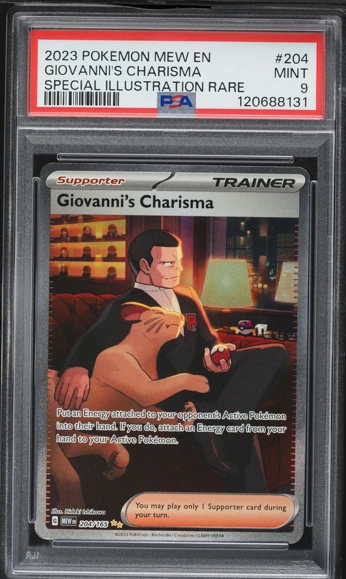 2023 #204 Giovanni's Charisma PSA 9 Mew EN-151 Pokemon