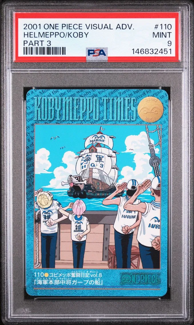 2001 #110 Helmeppo/Koby PSA 9 Carddass One Piece Visual Adventure Part 3