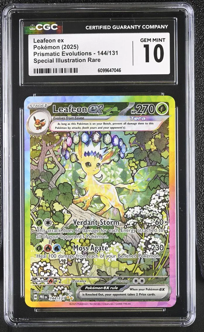 2025 #144 Leafeon ex CGC 10 Prismatic Evolutions - PRE EN - English