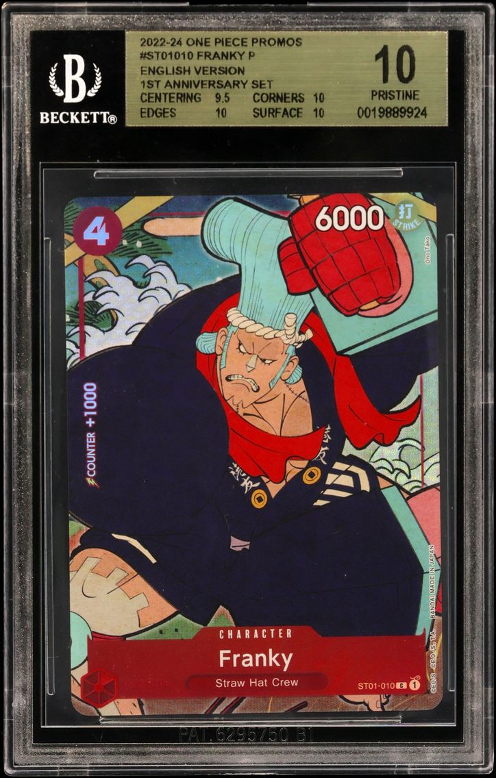2022 #ST01010 Franky P/(English Version 1st Anniversary Set) BGS 10 One Piece Card Game Promos