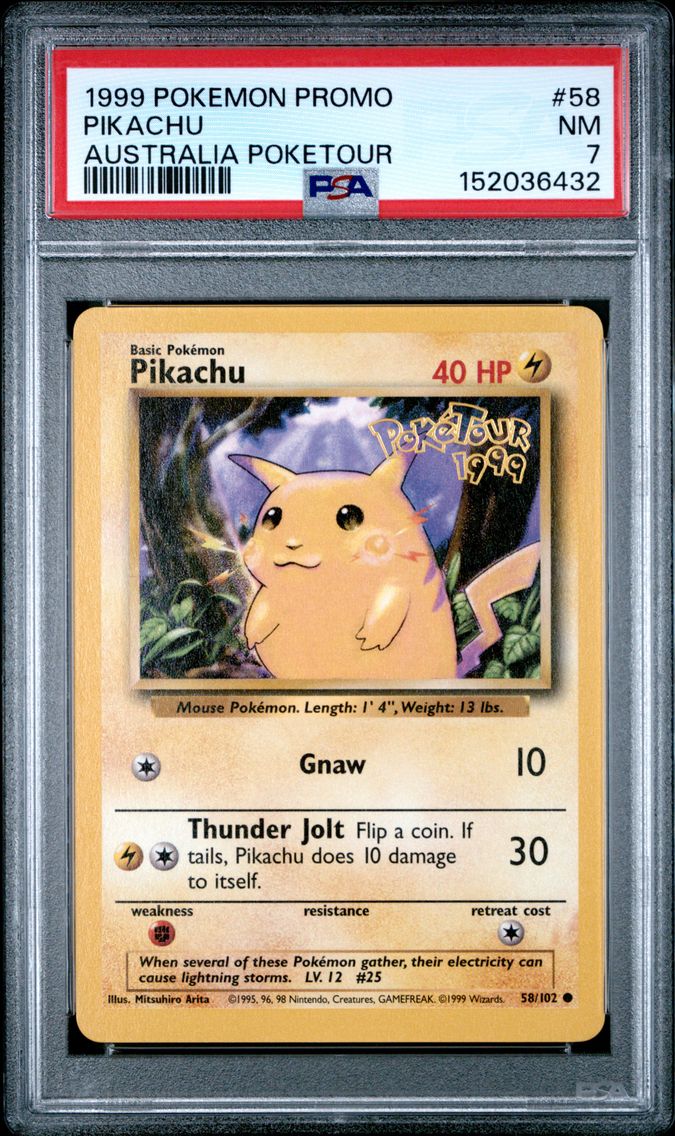 1999 #58 Pikachu PSA 7 Game Promo