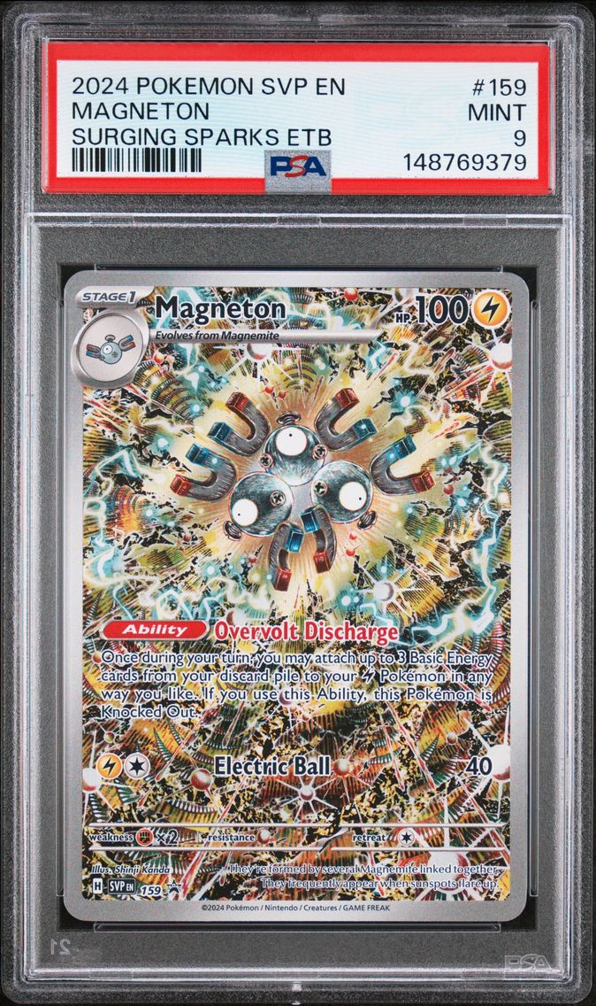 2024 #159 Magneton PSA 9 Svp EN-SV Black Star Promo