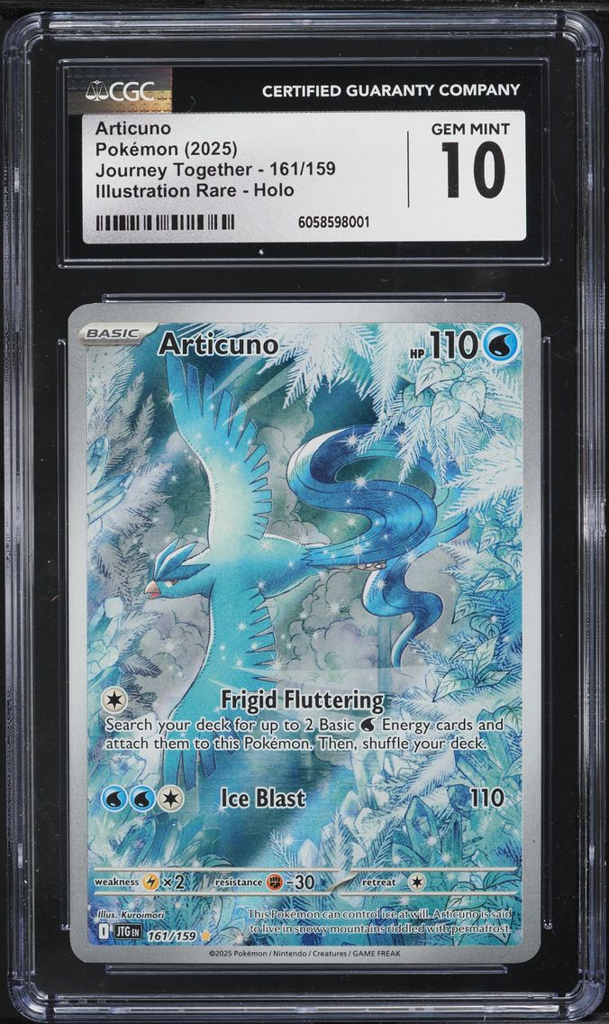 2025 #161 Articuno CGC 10 Jtg EN-Journey Together Pokemon