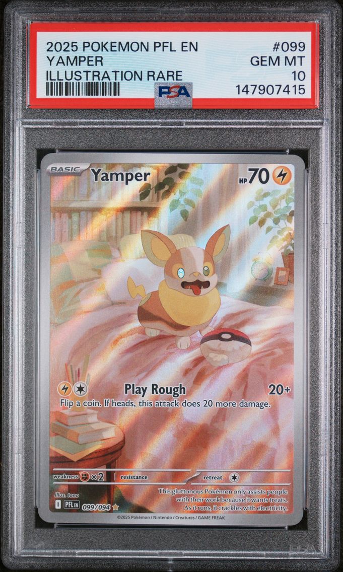 2025 #099 Yamper PSA 10 Pfl EN-Phantasmal Flames