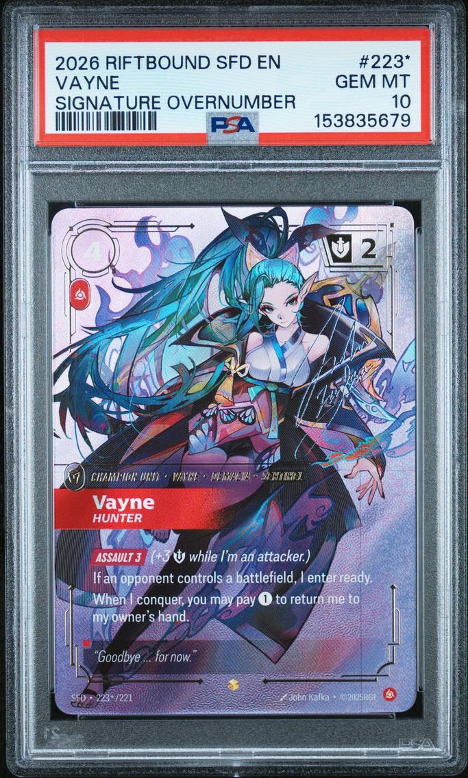 2026 #223* Vayne - Hunter PSA 10 Riftbound: League of Legends Sfd-Spiritforged