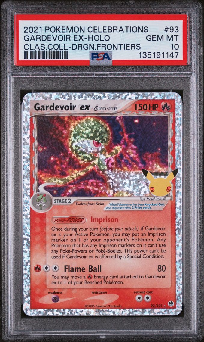 2021 #93 Gardevoir EX-Holo PSA 10 Celebrations Classic Collection Pokemon