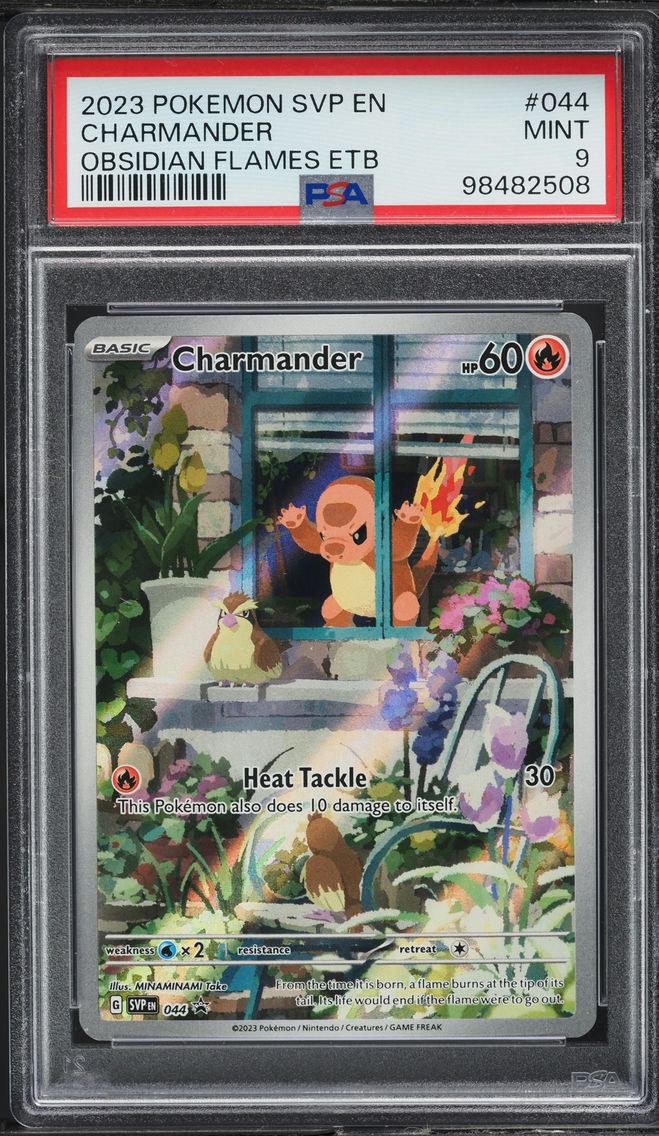 2023 #44 SV BLACK STAR PROMO OBSIDIAN FLAMES ETB CHARMANDER PSA 9 POKEMON