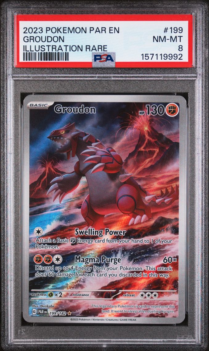 2023 #199 Groudon PSA 8 Par EN-Paradox Rift