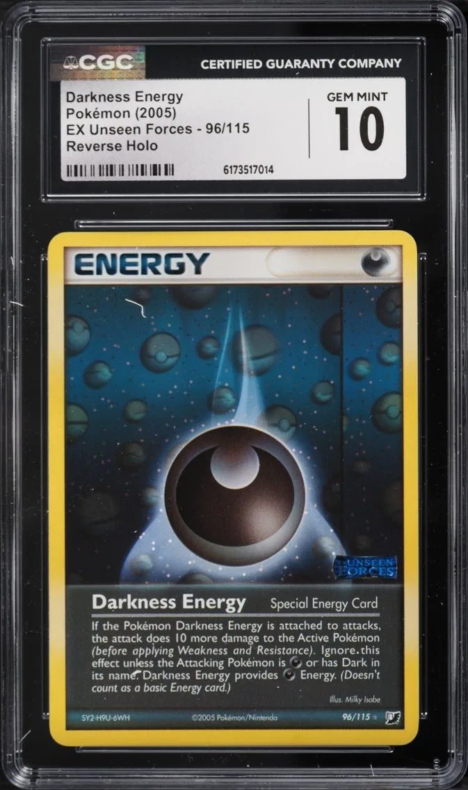 2005 Pokemon EX Unseen Forces Reverse Holo Darkness Energy #96 CGC 10 GEM MINT