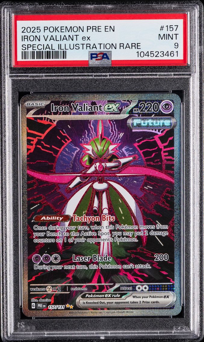 2025 #157 Iron Valiant EX PSA 9 Pre EN-Prismatic Evolutions Pokemon