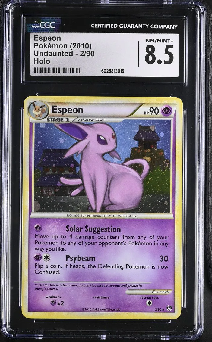 2010 #2 Espeon CGC 8.5 Undaunted - English