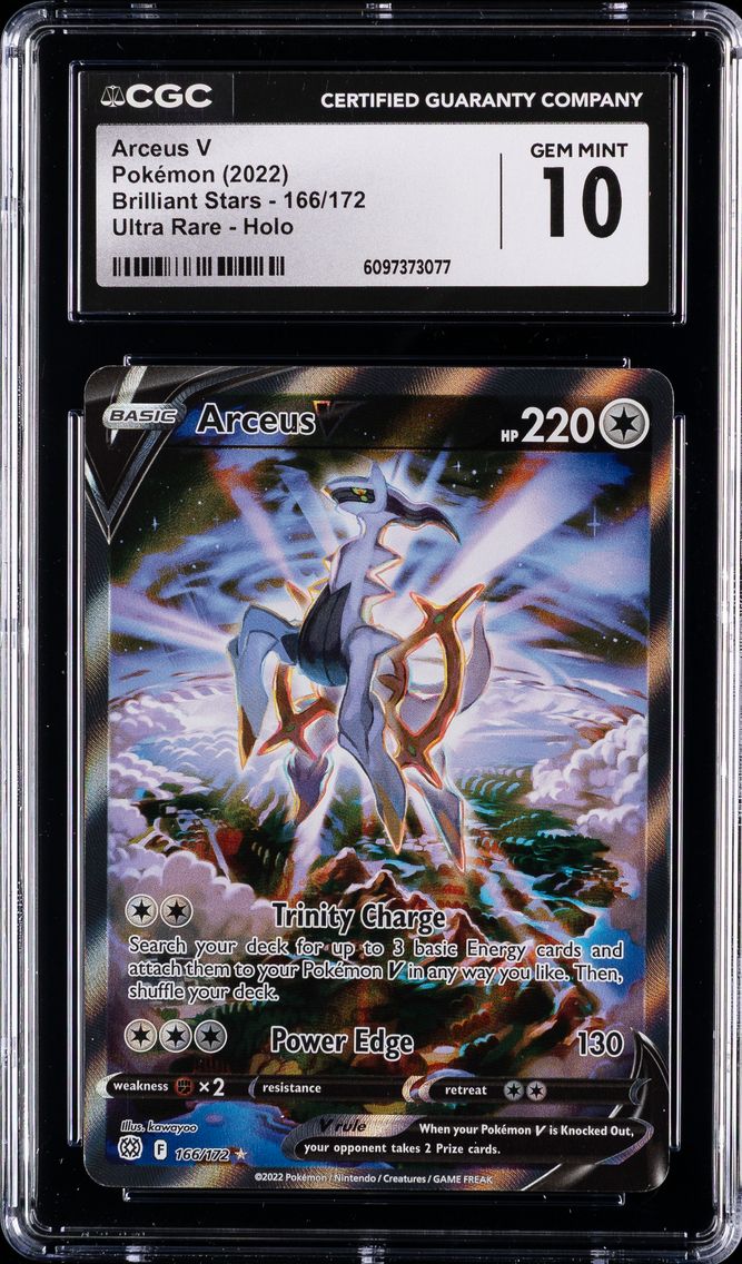 2022 #166 Full Art/Arceus V CGC 10 Sword & Shield Brilliant Stars Pokemon