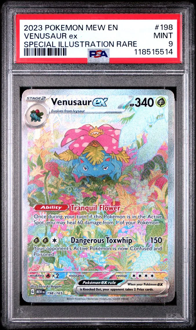 2023 #198 Venusaur EX PSA 9 Mew EN-151