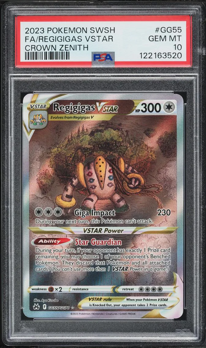 2023 #GG55 Full Art/Regigigas Vstar PSA 10 Sword and Shield Crown Zenith Pokemon