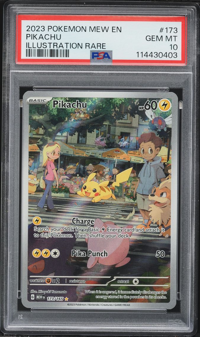 2023 #173 Pikachu PSA 10 Mew EN-151 Pokemon