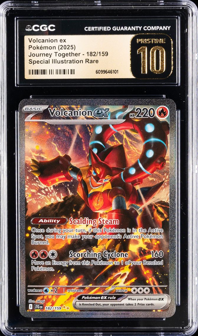 2025 #182 Volcanion EX CGC 10 Pristine Jtg EN-Journey Together Pokemon