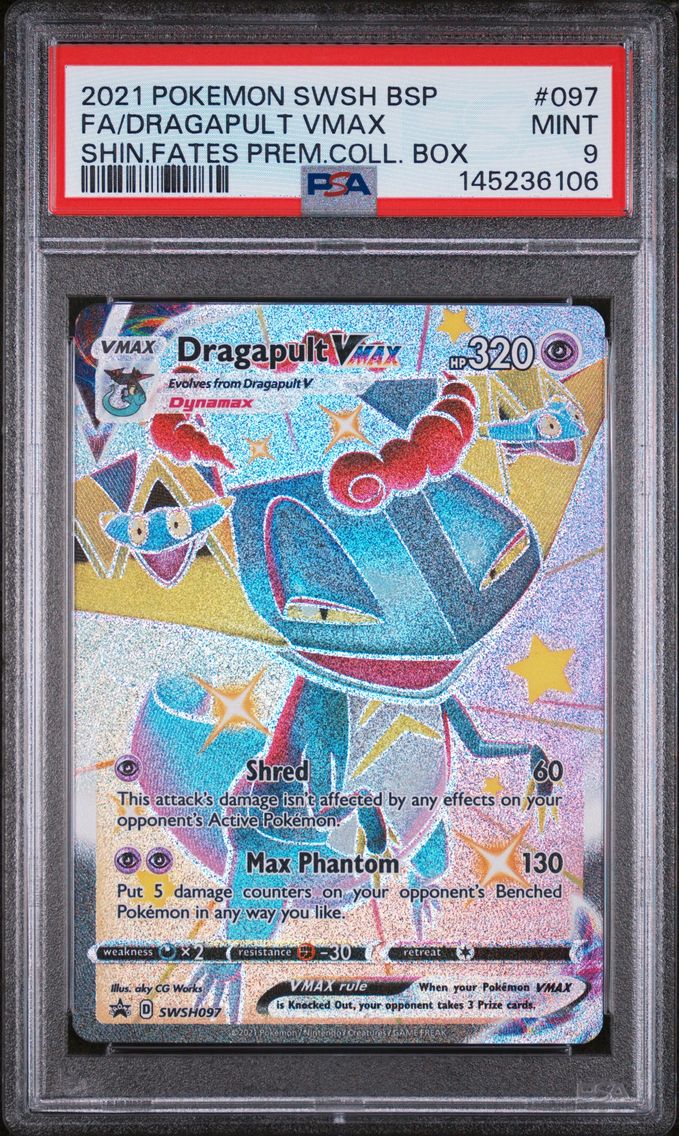 2021 #097 Full Art/Dragapult Vmax PSA 9 Swsh Black Star Promo