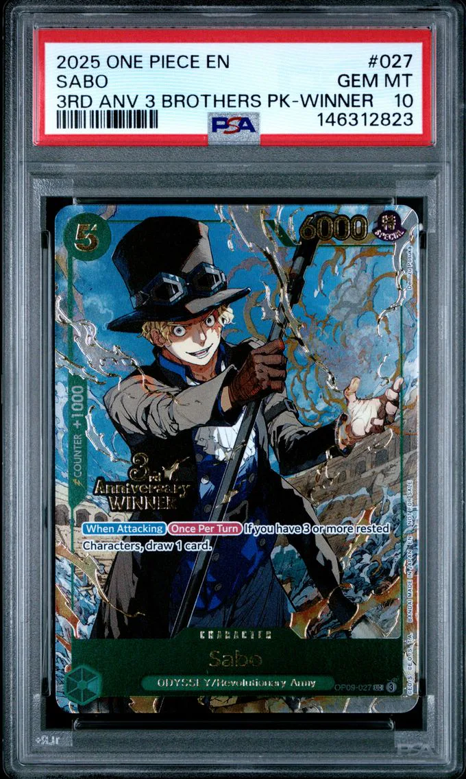 2025 #027 Sabo PSA 10 One Piece