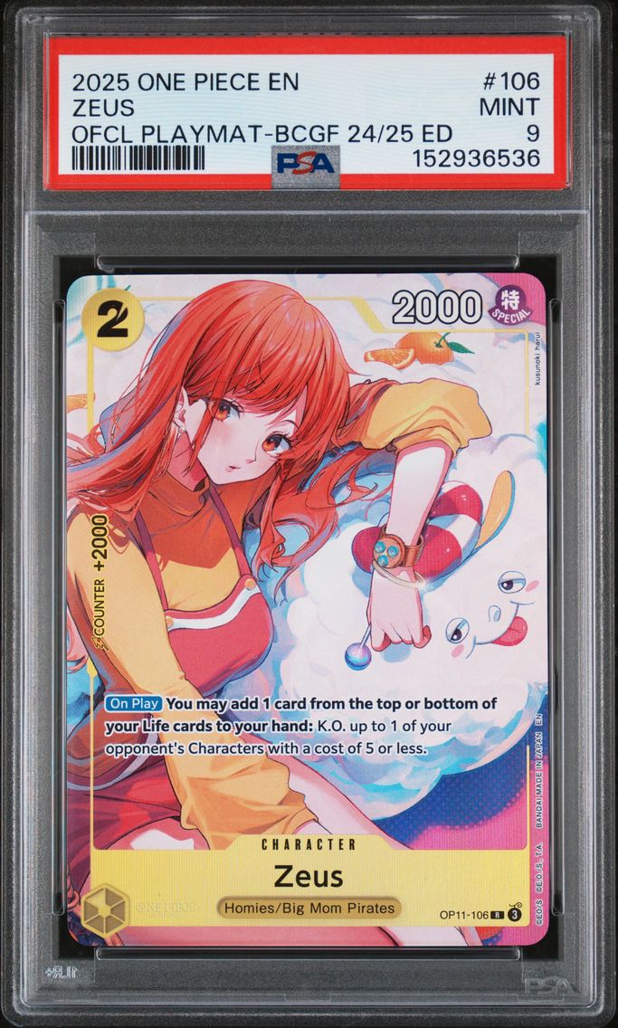2025 #106 Zeus PSA 9 One Piece Promos