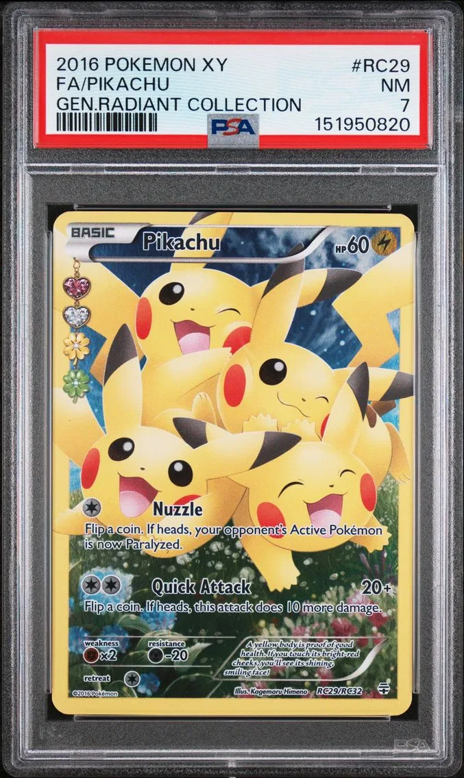 2016 #RC29 Full Art/Pikachu PSA 7 XY Generations Radiant Collection Pokemon