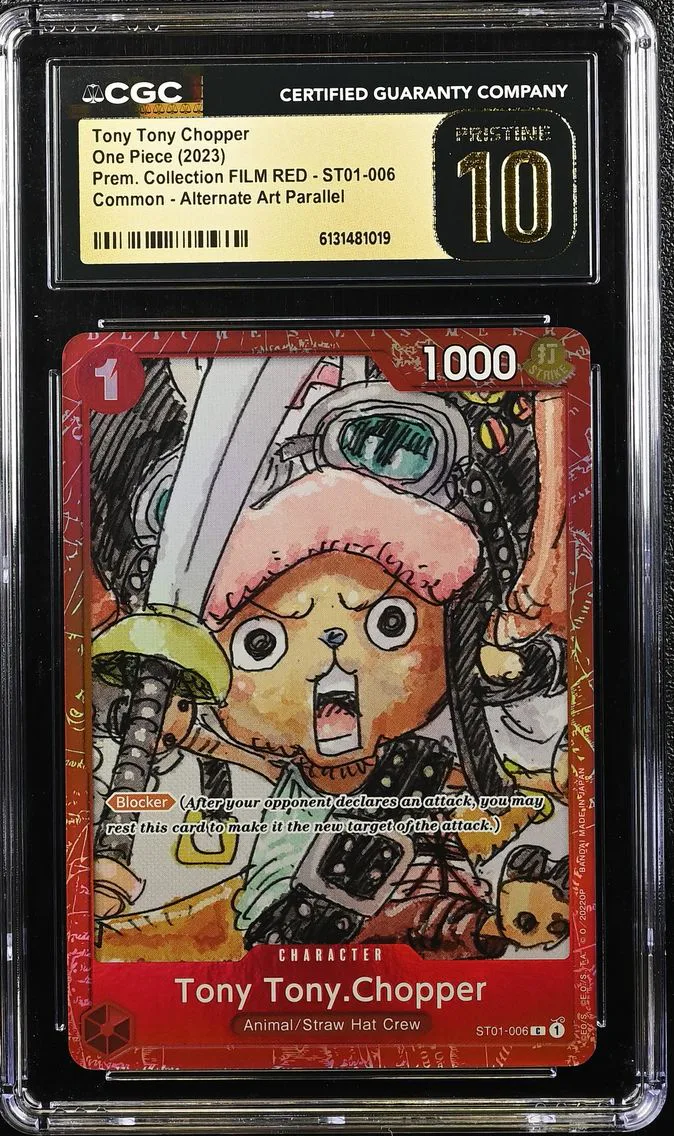2023 #ST01-006 Tony Tony Chopper CGC 10 Pristine Premium Collection FILM RED (Foil) - English