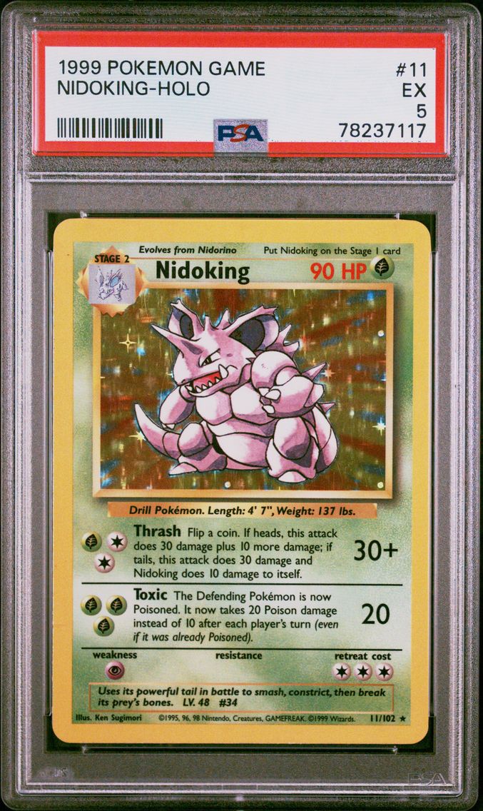 1999 #11 Nidoking-Holo PSA 5 Game