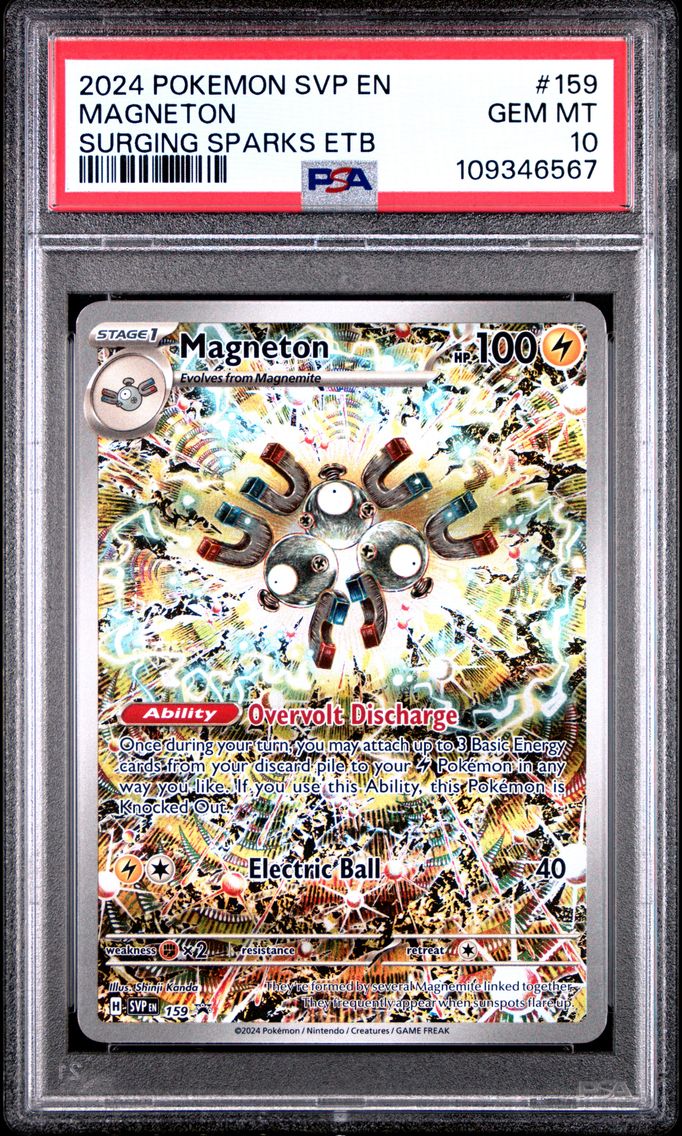 2024 #159 Magneton PSA 10 Svp EN-SV Black Star Promo