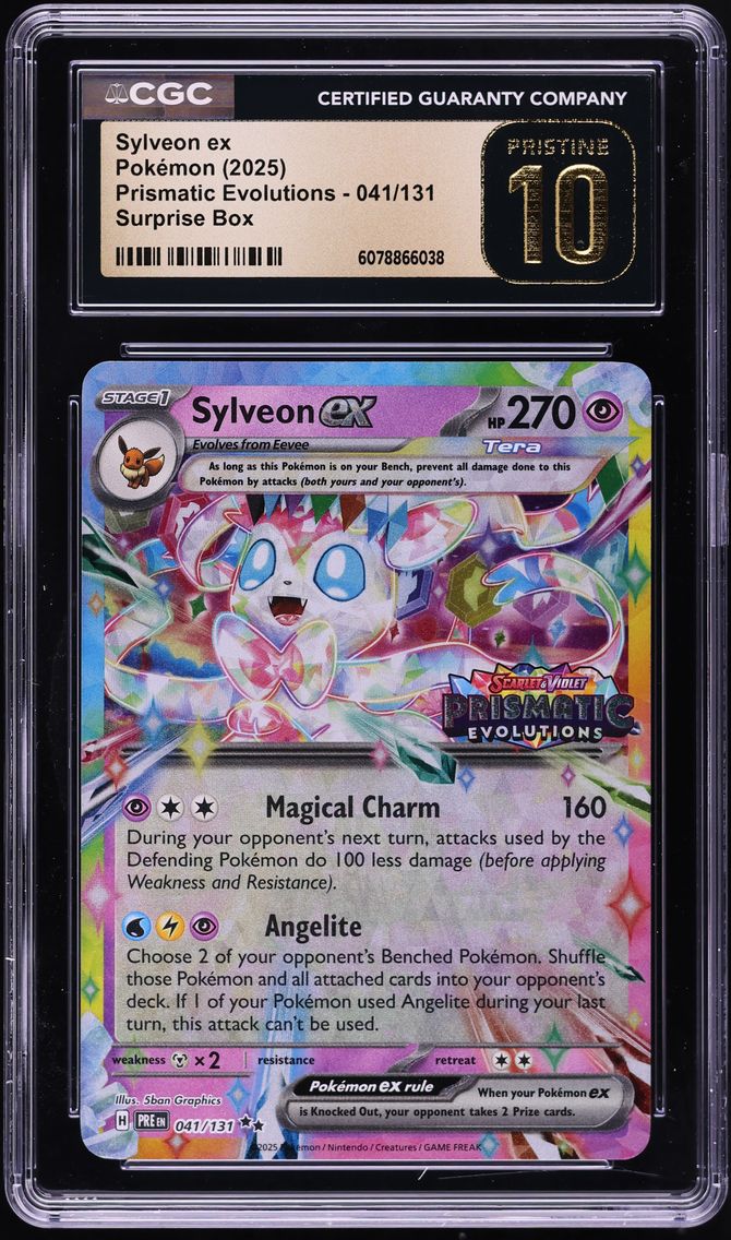 2025 #041 Sylveon EX CGC 10 Pristine Pre EN-Prismatic Evolutions Pokemon
