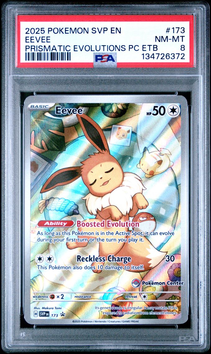2025 #173 Eevee PSA 8 Svp EN-SV Black Star Promo Pokemon