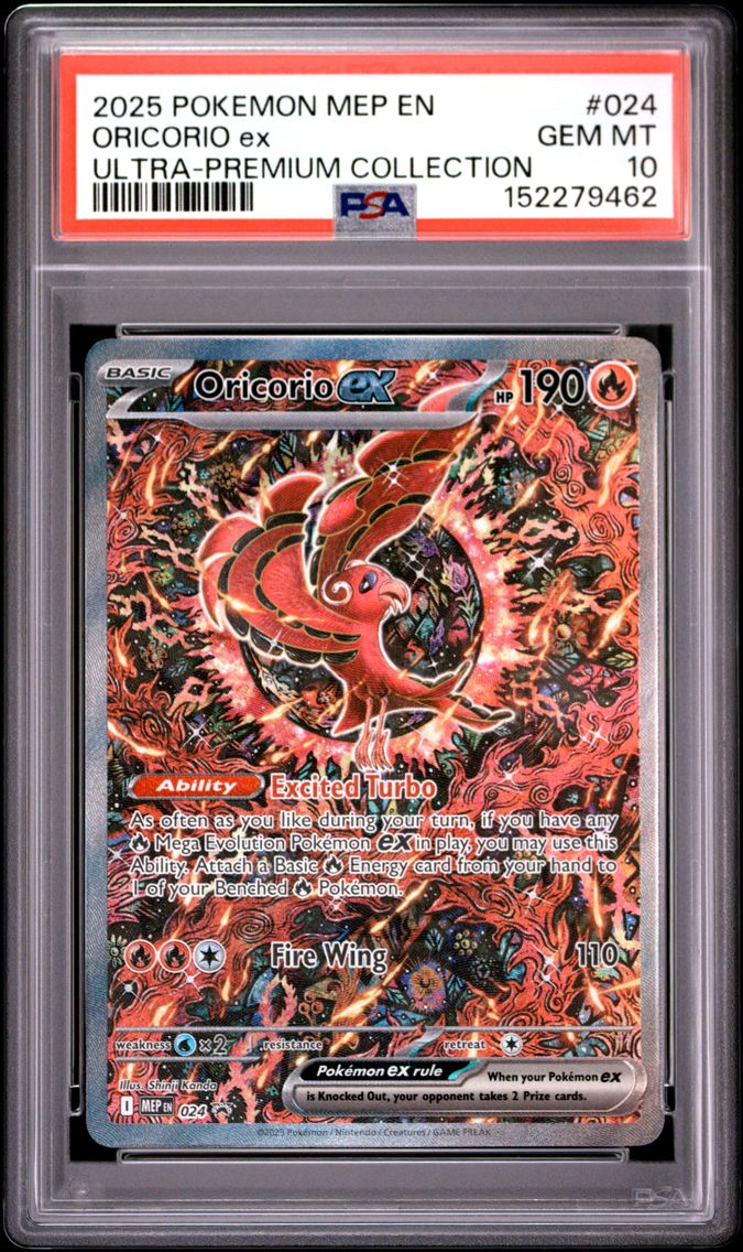 2025 #024 Oricorio EX PSA 10 Mep EN-Me Black Star Promo
