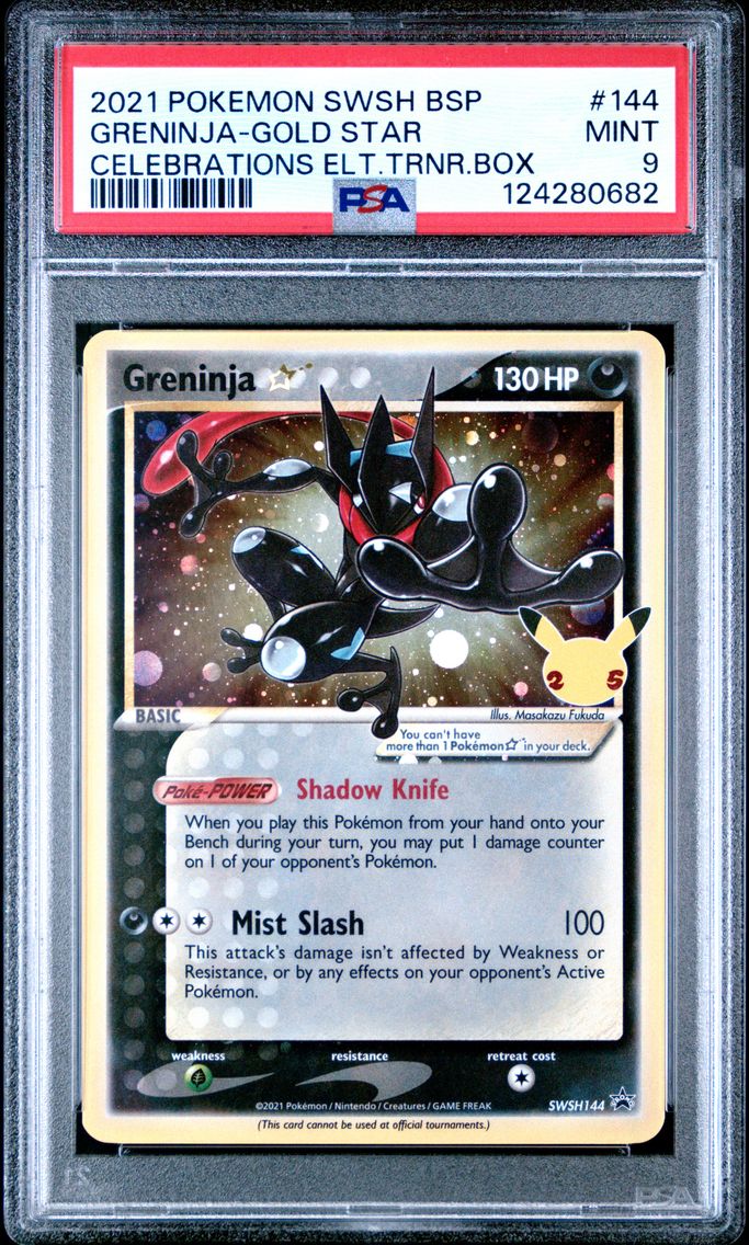 2021 #144 Greninja-Gold Star PSA 9 Swsh Black Star Promo
