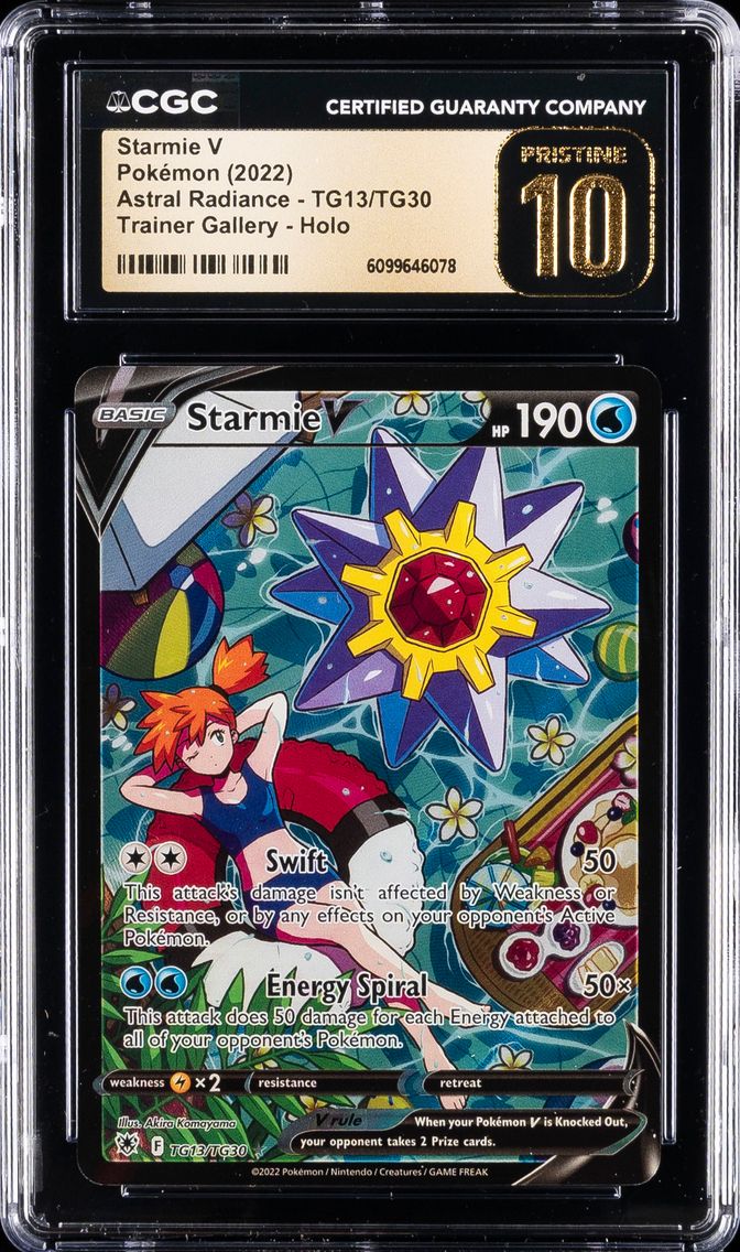 2022 #TG13 Full Art/Starmie V CGC 10 Pristine Sword & Shield Astral Radiance Pokemon