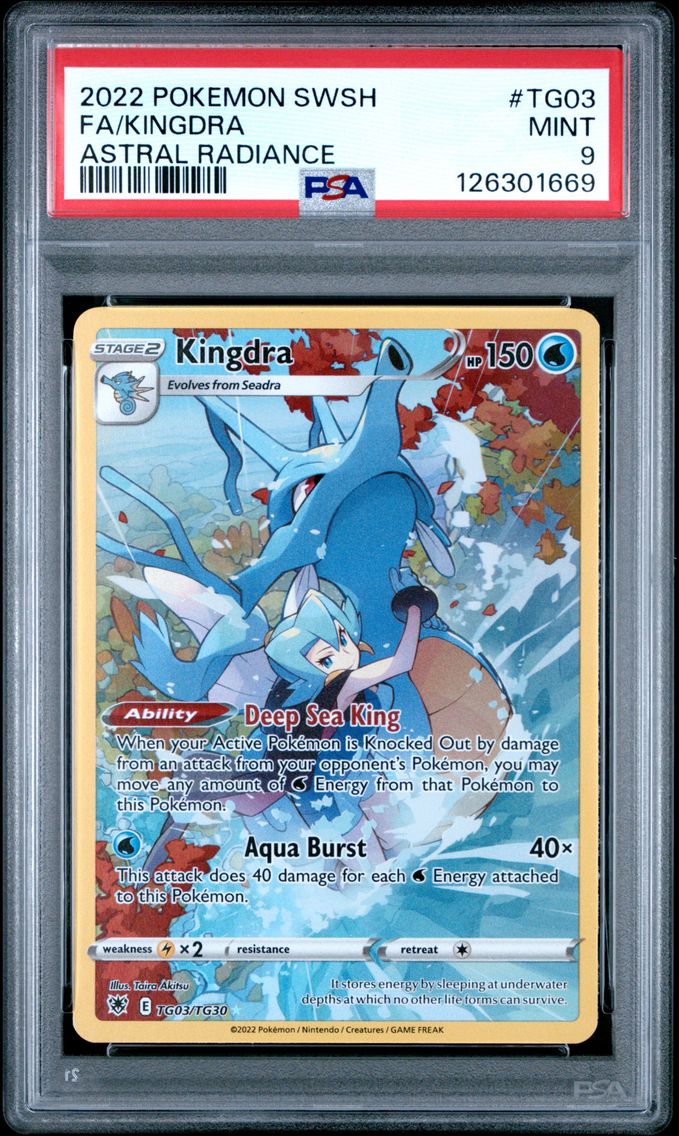 2022 #TG03 Full Art/Kingdra PSA 9 Sword & Shield Astral Radiance