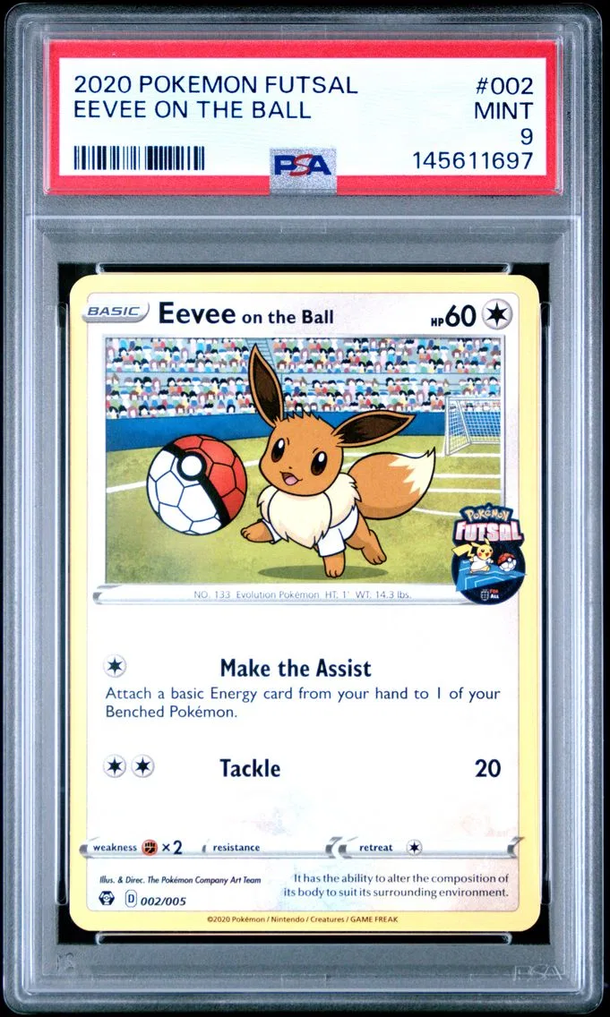 2020 #002 Eevee on the Ball PSA 9 Futsal Pokemon