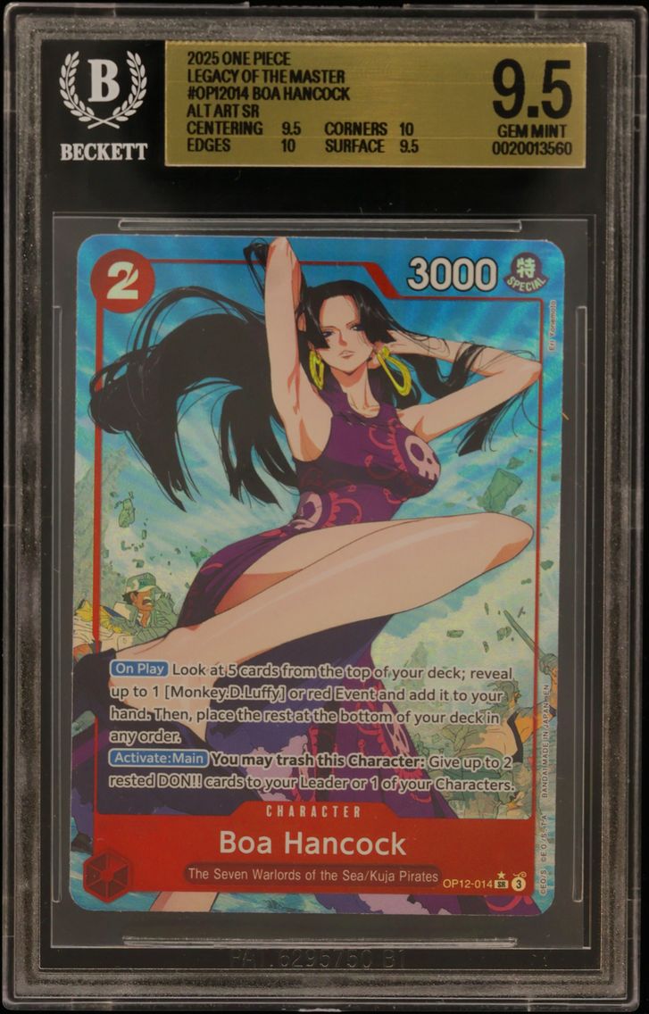 2025 #OP12014 Boa Hancock ALT ART SR BGS One Piece Card Game Legacy of the Master