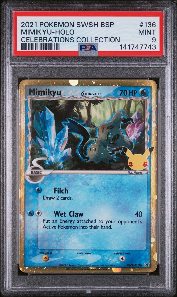 2021 #136 Mimikyu-Holo PSA 9 Swsh Black Star Promo