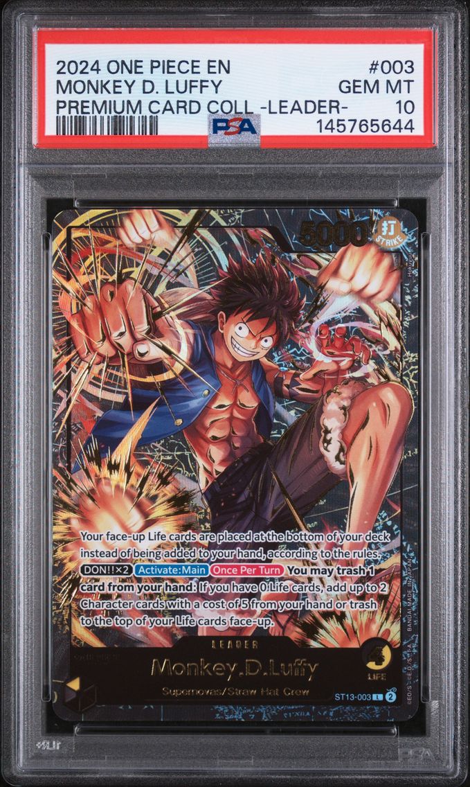 2024 #003 Monkey D. Luffy PSA 10 One Piece Premium Card Collection -Leader Collection-