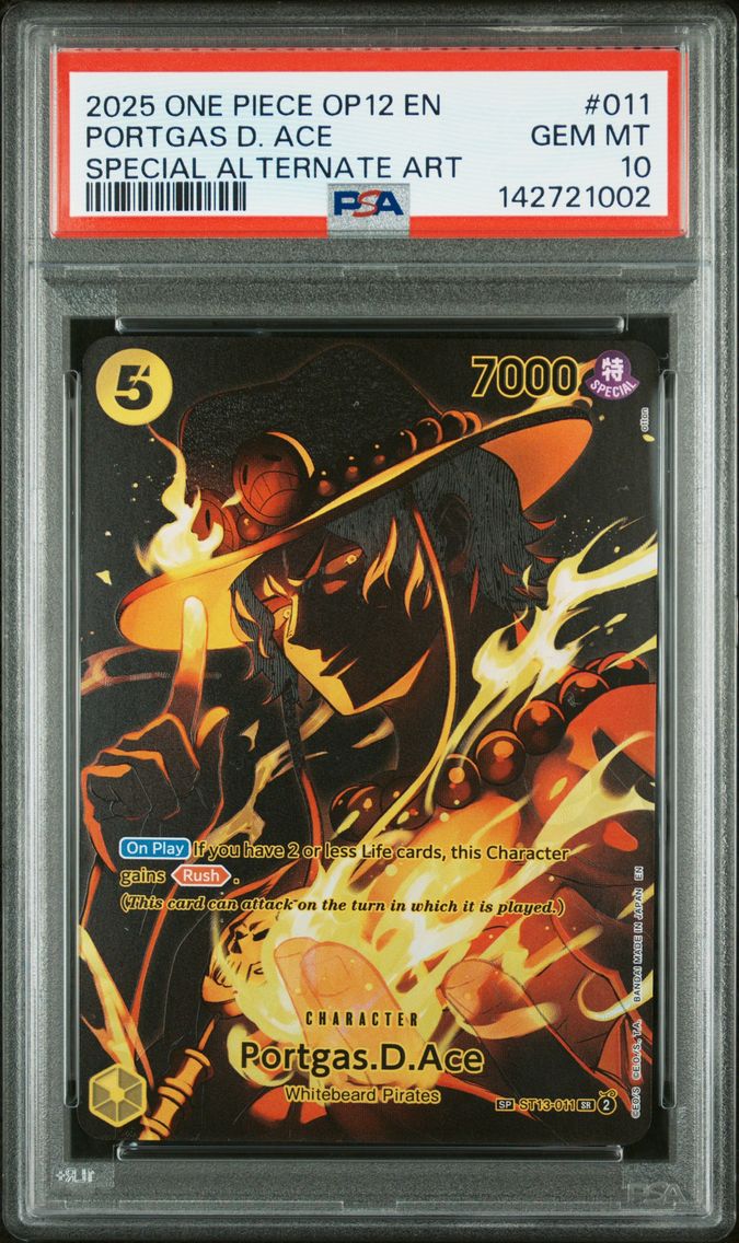 2025 #011 Portgas D. Ace PSA 10 One Piece OP12-Legacy of the Master