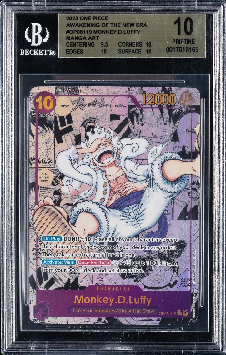2023 #OP05119 Monkey.D.Luffy BGS 10 One Piece Awakening of the New Era