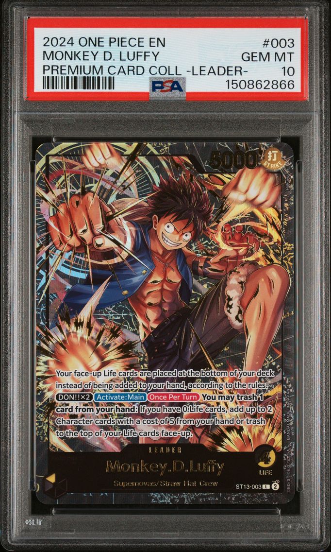 2024 #003 Monkey D. Luffy PSA 10 One Piece Premium Card Collection -Leader Collection-