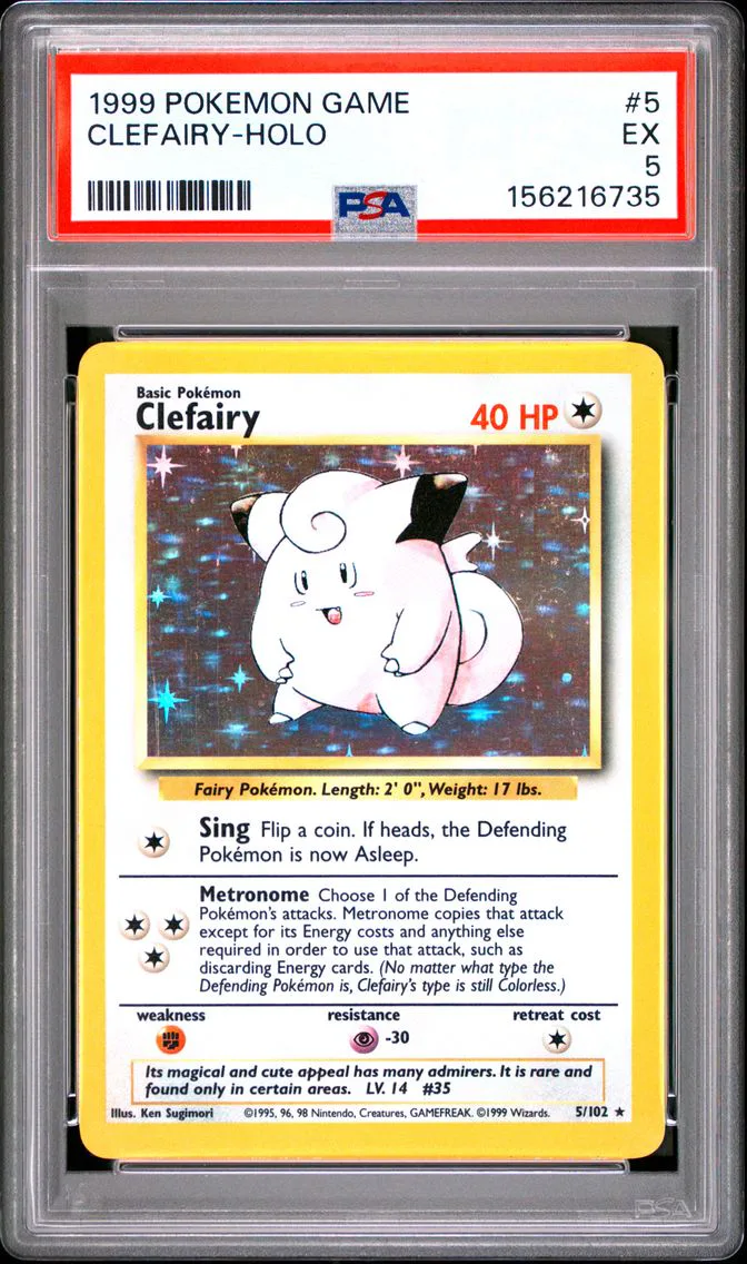 1999 #5 Clefairy-Holo PSA 5 Game